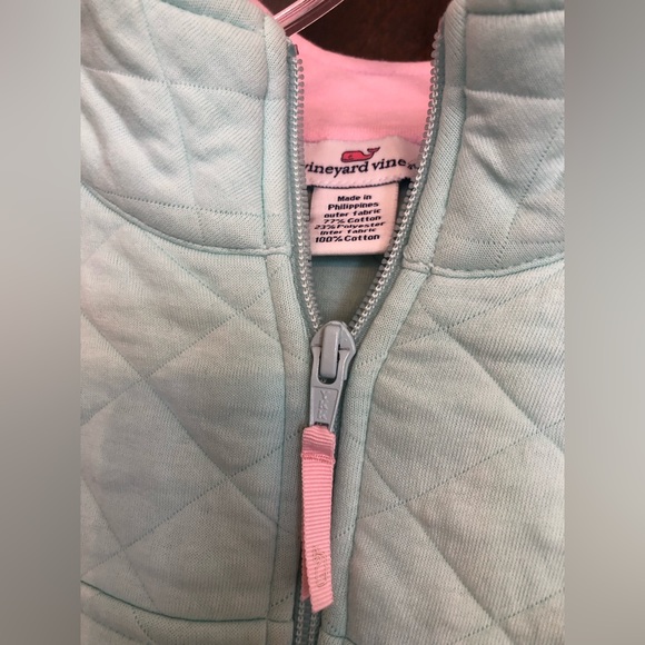Vineyard Vines shep shirt Womens medium teal pink Martha’s quilted pullover - Picture 4 of 10